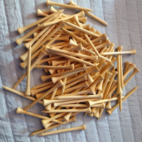CHAMPKEY Premium Bamboo Golf Tees 3 Packs of 120 =360  (3-1/4"). Biodegradable. - Picture 5 of 6